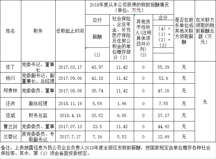 南宫NG认真人2018年度薪酬情形